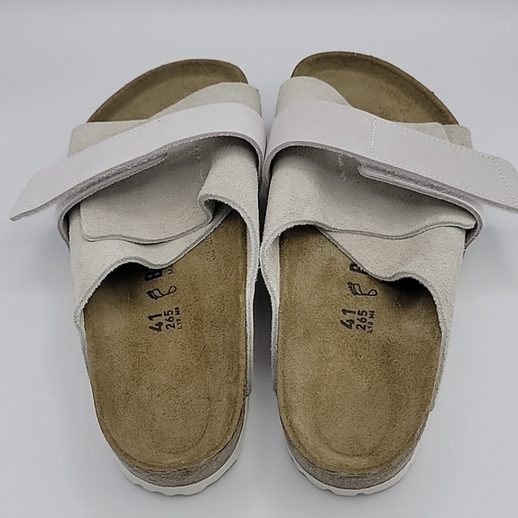 Birkenstock Kyoto Sandal in Antique White Suede Unisex Size 41 - Picture 5 of 13